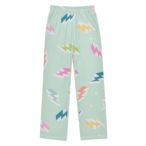 Colorful Light Boys Pants Boys Athletic Pants Long Pant for Boywith Pockets Wide-Leg Size 6-14Y