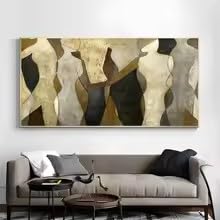 Tableau abstrait sur toile expression de la danse affiche poétique - 4