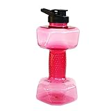 Gran capacidad: el diseño exclusivo de mancuernas es para proporcionarte una ingesta diaria de agua recomendada de 2,2 L. Suficiente agua es para mantenerse hidratado antes y después de los entrenamientos, hidratación para deportes al aire libre y senderismo camping y es una gran fuente de energía para la oficina diaria en casa y la vida al aire libre.