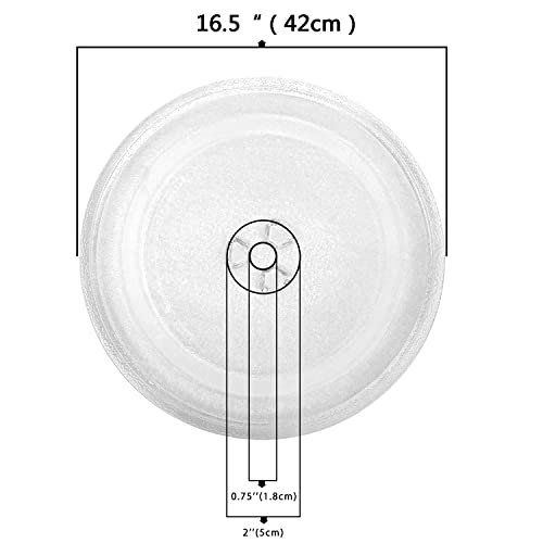 Microwave Plate Replacement, 16-1/2 Inch Microwave Glass Plate, Universal Microwave Turntable Round Tray Replacement Compatible With Ge And Samsung Microwave #TOP1