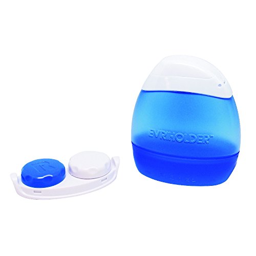 Kit Porta Lente de Contato Plástico Evriholder Azul/Branco