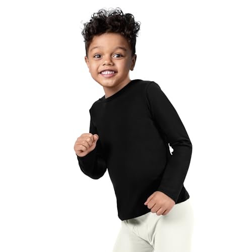 Rocky Thermal Underwear Kids, Boys Thermal Underwear Long Johns Thermals Kids Base Layer kid thermals top Boys Winter Clothes Shirt & Pants, Ski/Extreme Cold (Black - X-Small)