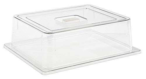 Cubierta GN 1/1 de acero inoxidable con asa central para cubetas gastronorm