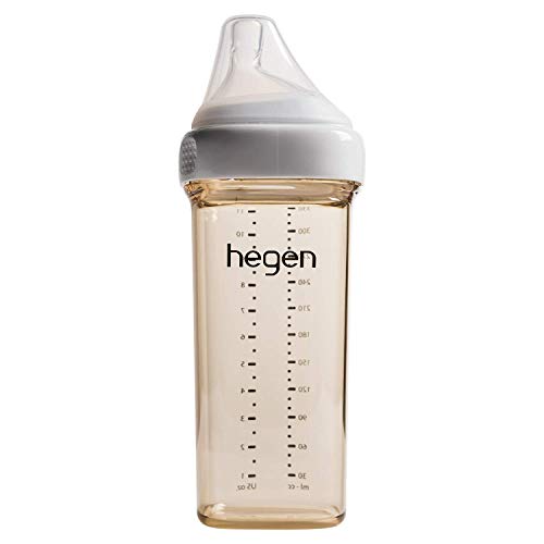 hegen Baby Bottles- Anti Colic Baby Bottles Wide Neck- Breastfeeding System 11 oz with Fast Flow Teats