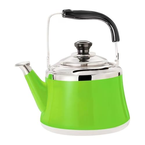 DBXMJWCMDT Tetera de Cocina - Tetera con Silbato de Acero Inoxidable 304. Tetera de Cocina con Silbato para Preparar té, café, Leche, etc Green 1.5L