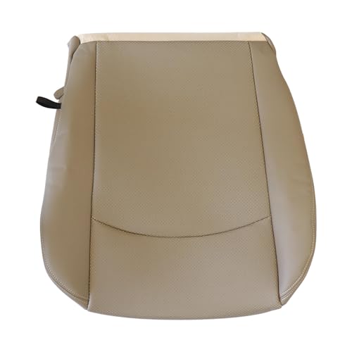 Priprilod Tan Lower Perforated Leather Driver Side Bottom Replacement Seat Cover Compatible with Dodge Ram 1500 2500 3500 2009 2010 2011 2012