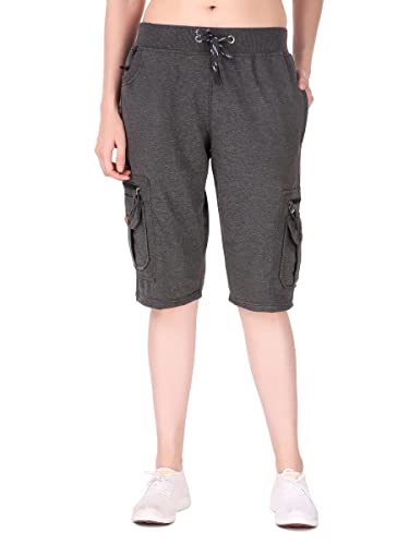 Image of UZARUS Womens Cargo Capri Shorts with 9 Pockets