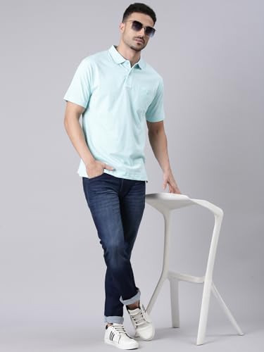 Image of Classic Polo Men's Half Sleeve Polo Neck Authentic Fit Solid Cotton T-Shirt