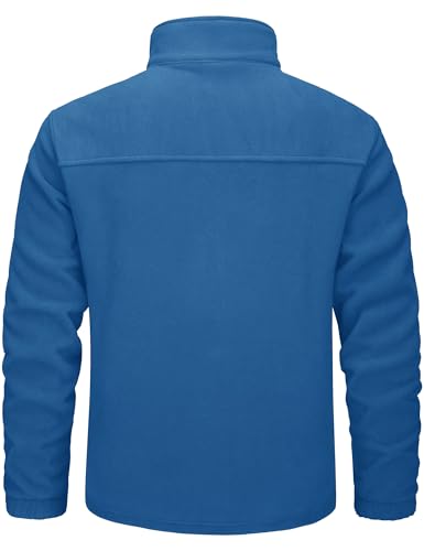 MAGCOMSEN Men's Winter Zip Up Polar Fleece Jacket Athletic Tactical Hiking Outdoor Jackets with 3 Pockets