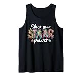 Show Your STAAR Power Leopard Teacher Funny Testing Day Tank Top