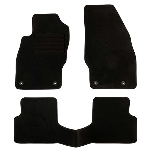 DBS 1765705 Tapis Auto - Sur Mesure - Tapis de sol pour Voiture - 4 Pièces - Antidérapant - Moquette noir 900g/m² - Finition Velours - Gamme Star