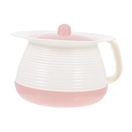 HOMOCONO 1set Portable Chamber Pot with Lid Durable Plastic Spittoon for Home Use Urinal for Adults and Easy to Clean for Bedrooms and Hospitals