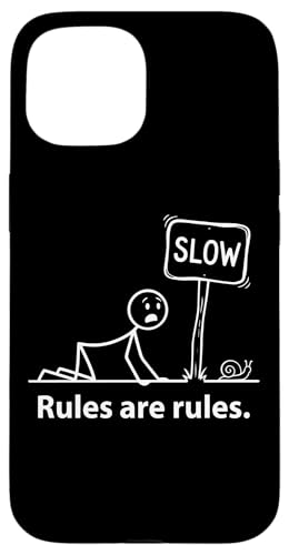 Rules Are Rules Funny Stickman �X���[�T�C�� �J�^�c��������� �X�}�z�P�[�X iPhone 15 �p