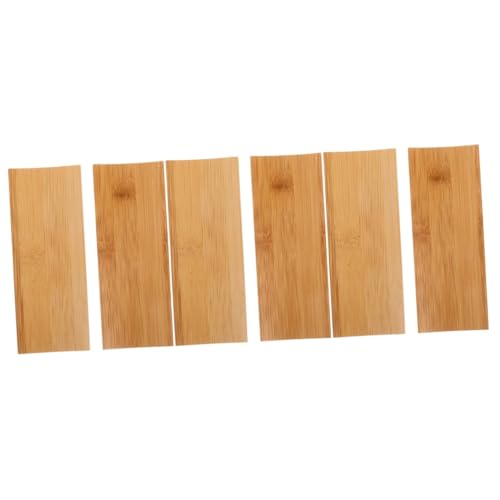 Set 3 platos sushi bambú natural rectangular miniatura 1