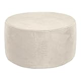 LIXSAZSE Vollständig mit Samt Ottomane Schonbezügen, Ottomane, stilvoll und geschützt, anwendbare Größe, Faltbare Aufbewahrungshocker Bezüge aus Plüsch, Beige