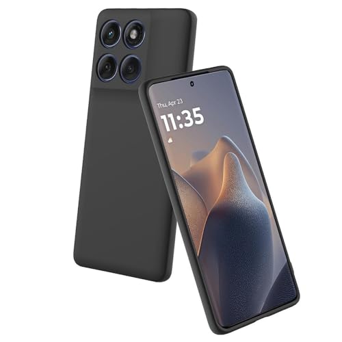 Image of Back Cover Compatible with Motorola Moto Edge 70 Fusion 5G | Full Camera Protection | Premium Liquid Silicon Case | Flexible Bumper Case for Motorola Moto Edge 70 Fusion 5G (Black)