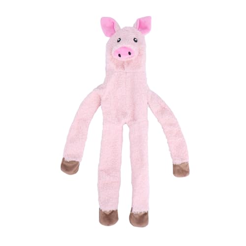 CHAWONER Juguetes chirriantes para perros, sin relleno, juguete de peluche arrugado de cerdo, juguete interactivo para aliviar el aburrimiento, juguetes suaves y duraderos para cachorros pequeños