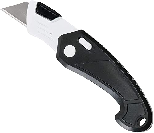 Image of Lightweight Strong ABS Plastic Folding Utility Box Cutter (Bright Blue, 6)