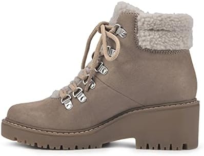 WHITE MOUNTAIN Shoes Women's Dynamite Lace-up Boot, Sand/Fabric, 9 M | Image 2