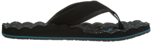Image of Volcom Men's Recliner Sandals - Water-Friendly Flip Flops with Recliner Comfort Foam Footbed, Black Combo, 10