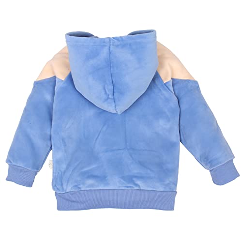 Image of Bold N Elegant Unisex Kids Velvet Fleece Solid Happy Hamster Bear Cartoon Warm Velvet Pullover Sweatshirt Hoodie Tshirt and Pyjama Pant Winter Clothing Set