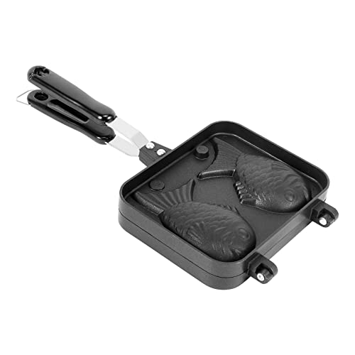 Reinscer Taiyaki Doble Pescado En Forma De Postre Caliente Gofre Pastel Fabricante Pan Japonés Panqueque Doble Pan Sartén