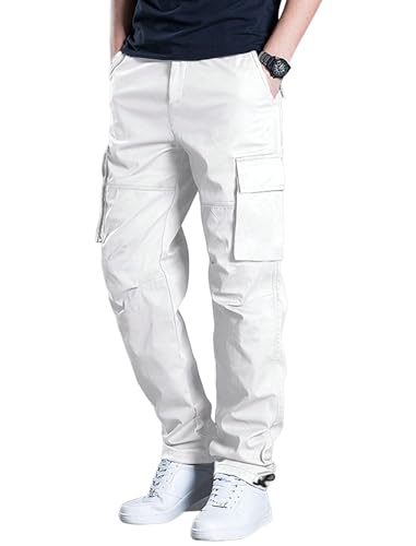 ZAFUL Men‘s Cargo Work Pants Straight Fit Zipper Joggers Pants Casual Tactical Trousers with Muilt Pockets