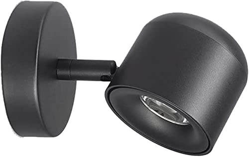 Aplique de pared LED ajustable de metal y foco de lectura interior para cabecera de cama