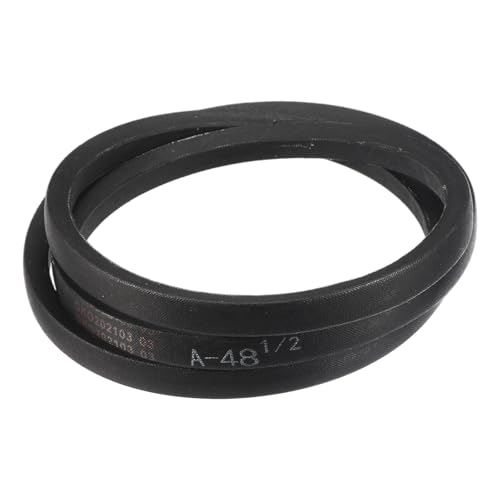 Image of uxcell A48 1 /2 Classic Wrapped V-Belt, 50 inch Outside Circumference Wrapped Industrial Rubber V-Belt A Profile V-Belt for Industrial Machinery Equipment, Black