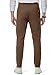 JMIERR Men's Stretch Chino Pants Business Casual Essentials Elastic Waist Classic Fit Tapered Cotton Twill Work Athletic Golf Dress Chocolate Brown Trousers, M, Coffee