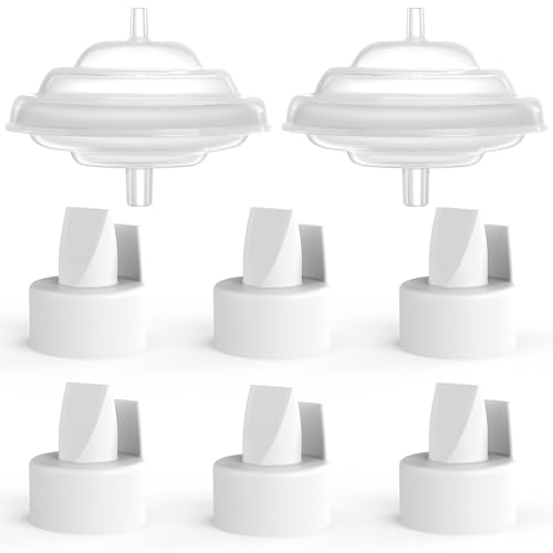 Image of [8-Count] Papablic Duckbill Valves and Backflow Protector Compatible with Spectra S1 Spectra S2 Spectra 9 Plus Breast Pumps, Not Original Spectra Pump Parts, BPA/DEHP Free
