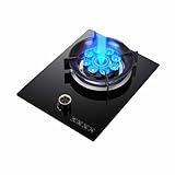 Tragbarer Gasherd, Hocheffizienter 7,2-kW-Gasherd Mit 9 Hohlräumen, Haushalts-LPG/natürliche Arbeitsplatte, Flammenausfallschutz Und Gehärteter Glasscheibe(NG)