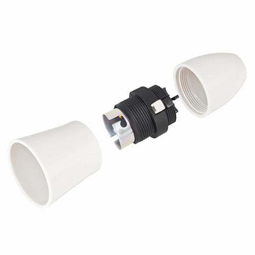 2 pcs per Pack B22 Lamp Holder With Power Switch White Color Bayonet Cap Ceiling Switched Bulb Socket - Image 2