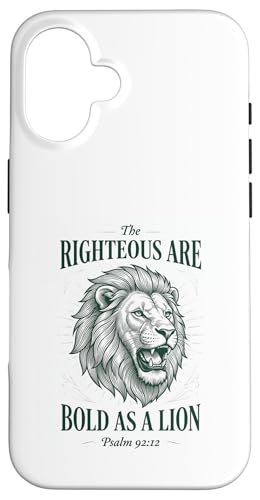 Bold as a Lion Christian Bible Psalm Verse �X�}�z�P�[�X iPhone 16 �p