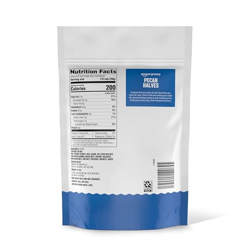 Image of Amazon Grocery, Pecan Halves, 8 Oz (Previously Happy Belly, Packaging May Vary)