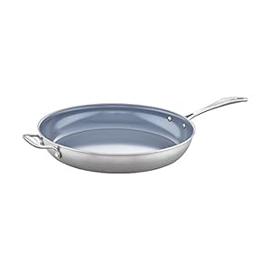 Zwilling J.A. Henckels Spirit Non Stick Fry Pan, 14 Inch, Ceramic Fry Pan, Stainless Steel