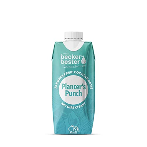 beckers bester Planters Punch - 12er Pack - Mehrfrucht-Nektar - alkoholfreie Cocktailbasis - Cocktailbasis zum selber Mixen - vegan - laktosefrei - glutenfrei - Co2 neutral hergestellt - 12 x 330ml Cover