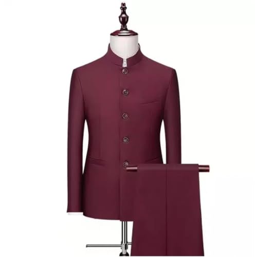 Men's Italian Groom Suit - Solid Color Two Piece Formal Set | Wedding Business Clothing4