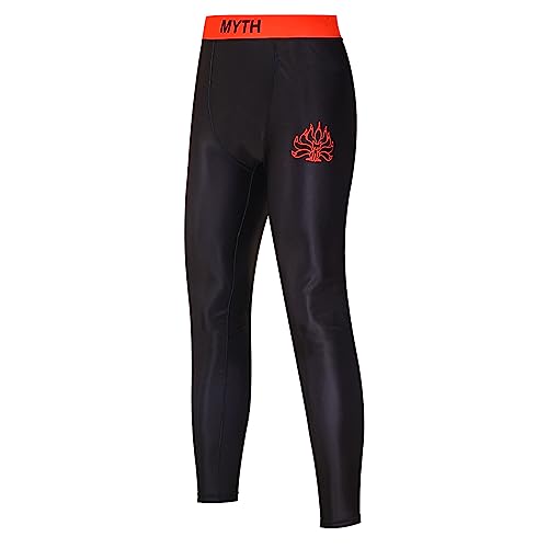 MMA Compression Legging Pants Gym Workout Exercise Spats (as1, Alpha, l, Regular, Regular) Black