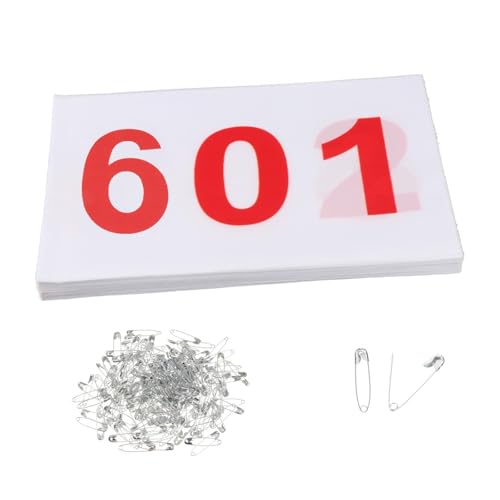 RNXRZANK 100 Running Numbers for Athletes, Sports Bibs for Events and Competitions, 601 to 700