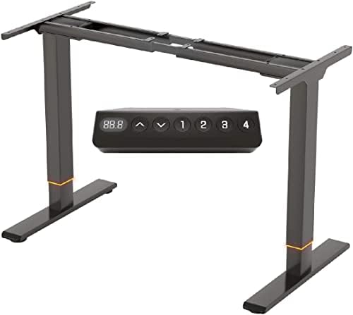 FLEXISPOT Dual MotorsSit Height Electric Adjustable Standing Desk with Memory Smart Pannel EB2 Series (Black Frame Only), Steel
