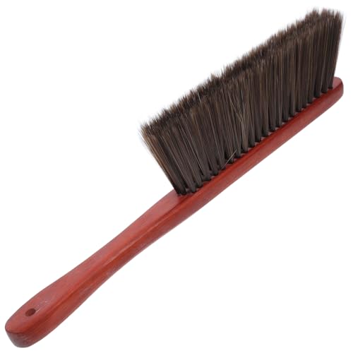 DIYEAH Long Handle Soft Bristle Fireplace Brush Wooden Dusting Broom for Ash Cleaning Multipurpose Bench Brush for Sofa Bed Furniture and Pool Table Dust Removal