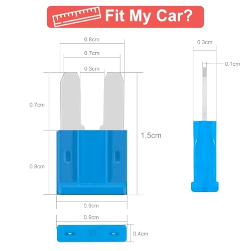 Image of KMH 15A Micro2 Fuse Kit Automotive Blade Fuses Kit for Car, Truck, RV, Boat, Motorcycle and Marine Vehicles |Circuit Breaker Protection Electronic Fuses Holder Safe Power Distribution, Pack of 5