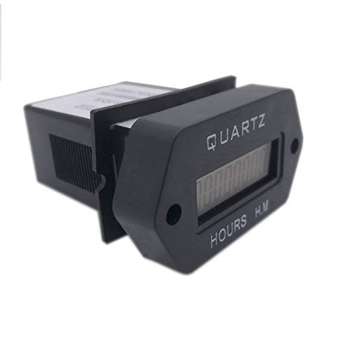 LCD Digital Hour Meter Accumulate Timer Counter 999999.59 snap in Vehicle Boat Truck Motorcycle for Generator DC 12-36V