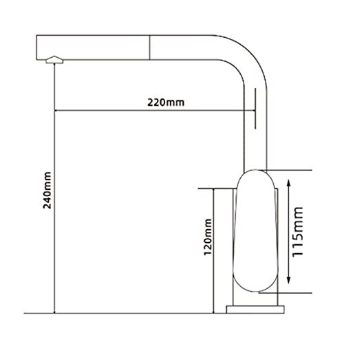 Robinet rotatif gris idéal pour les vasques et le lavage des mains - 3