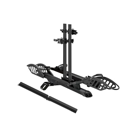 Young Electric E-Bike Rack with Ramp, Hitch 2 Bike Rack, 200 lbs Capacity Electric Bike Carrier, Foldable Platform Mount for Cars, Trucks, SUVs, Minivans, Up to 5-Inch Fat Tire for 2'' Receiver