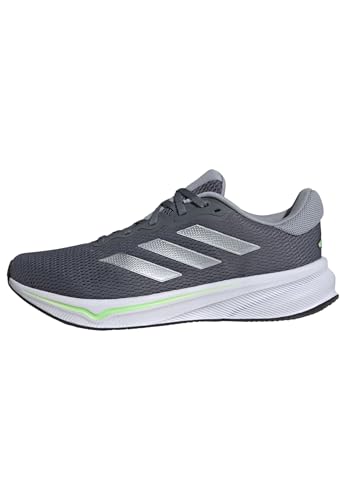 adidas Herren Response Runner Shoes Laufschuhe, Onix/Halo Silver/Lime Burst, 46 EU