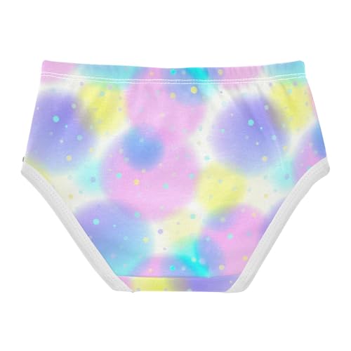 Joisal Toddler Girls Underwear 2t Cotton Panties for Girl Artistic Briefs Kids Undies Pastel Dots Colorful2