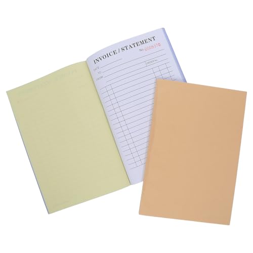 BATHVEVE Libro Fatture e Ricevute per Piccole Imprese, 2 Pezzi, 60 Fogli per Blocco, Carta per Ordini di Lavoro e Contabilità Professionale