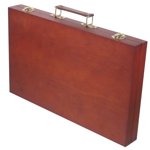VILLCASE Wooden School Box for Artwork Storage Portable Artist Supply Storage Box for Painting Tools
